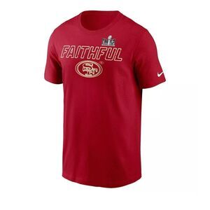 NFL San Francisco Forty Niners Red Faithful Football Game Day T-shirt Large